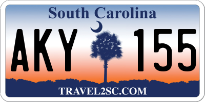 SC license plate AKY155
