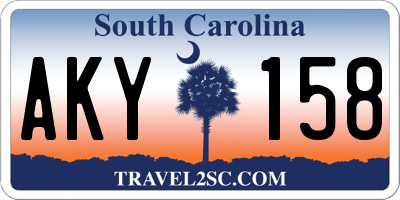 SC license plate AKY158
