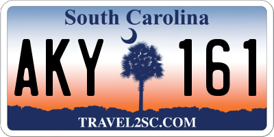 SC license plate AKY161
