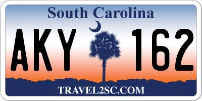 SC license plate AKY162