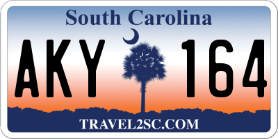 SC license plate AKY164