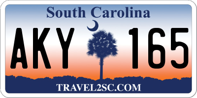 SC license plate AKY165