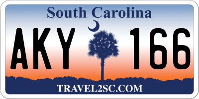 SC license plate AKY166