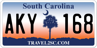 SC license plate AKY168