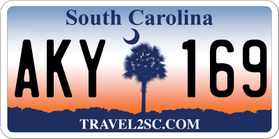 SC license plate AKY169