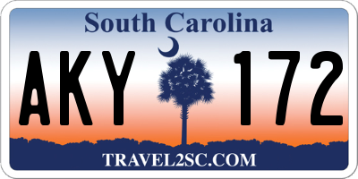 SC license plate AKY172