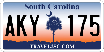 SC license plate AKY175