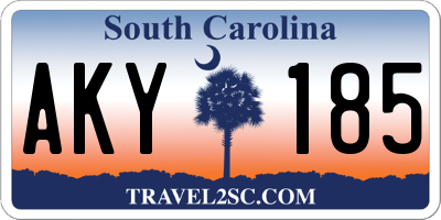 SC license plate AKY185