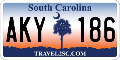 SC license plate AKY186