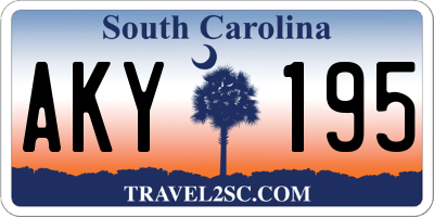 SC license plate AKY195