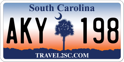 SC license plate AKY198