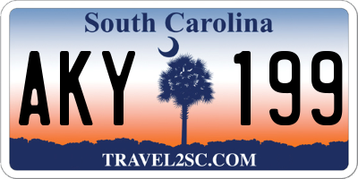 SC license plate AKY199