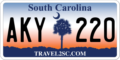SC license plate AKY220