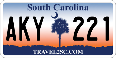 SC license plate AKY221