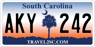 SC license plate AKY242