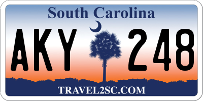 SC license plate AKY248