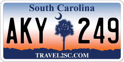 SC license plate AKY249