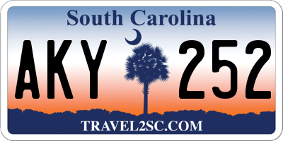 SC license plate AKY252