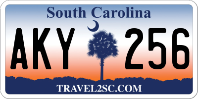SC license plate AKY256