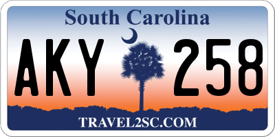 SC license plate AKY258