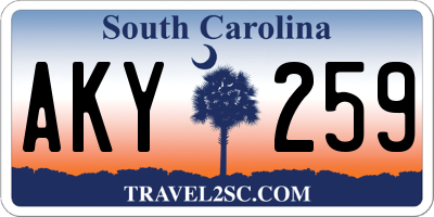 SC license plate AKY259