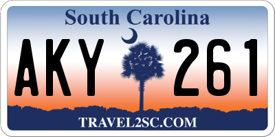 SC license plate AKY261
