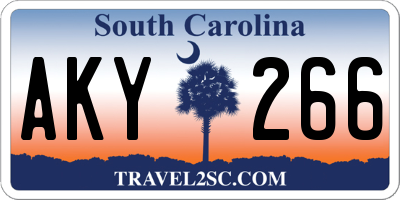 SC license plate AKY266