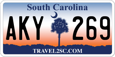 SC license plate AKY269