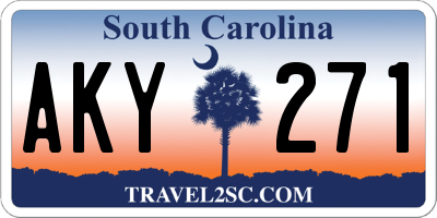 SC license plate AKY271
