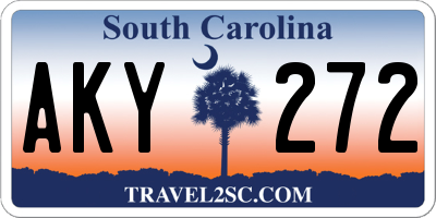 SC license plate AKY272