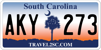 SC license plate AKY273