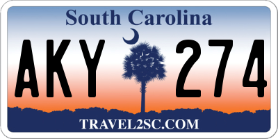 SC license plate AKY274