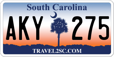 SC license plate AKY275
