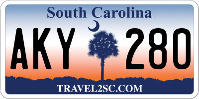 SC license plate AKY280