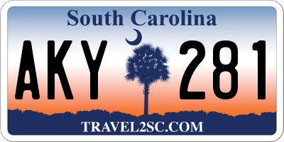SC license plate AKY281