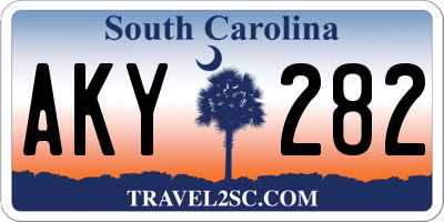 SC license plate AKY282