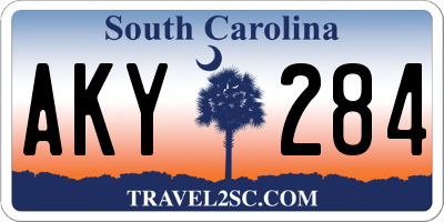 SC license plate AKY284