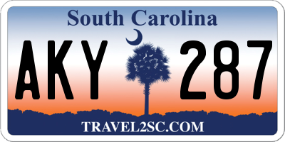SC license plate AKY287