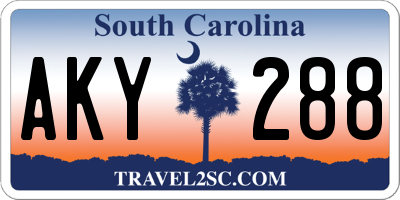 SC license plate AKY288