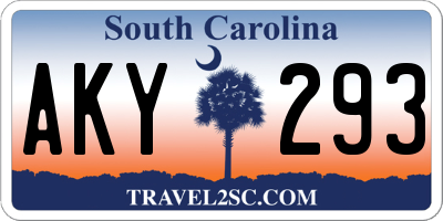 SC license plate AKY293