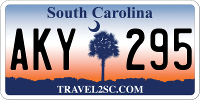 SC license plate AKY295