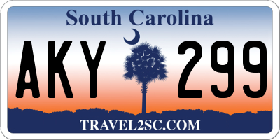 SC license plate AKY299