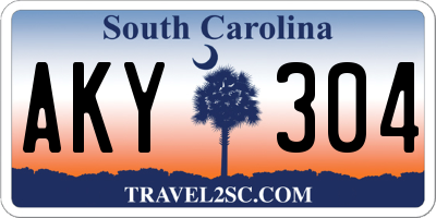 SC license plate AKY304