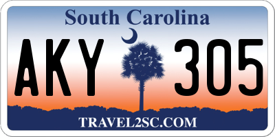 SC license plate AKY305