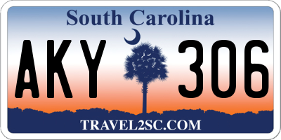 SC license plate AKY306