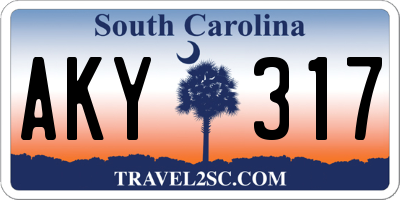 SC license plate AKY317