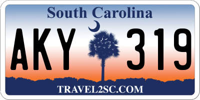 SC license plate AKY319
