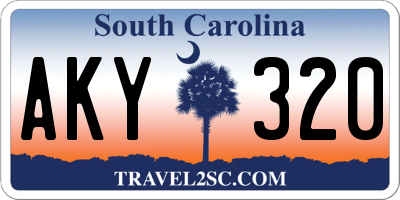SC license plate AKY320