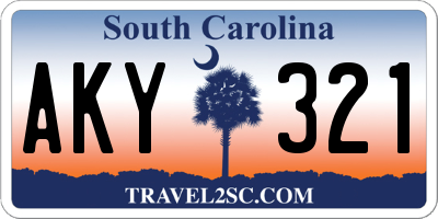 SC license plate AKY321