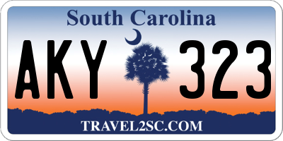 SC license plate AKY323